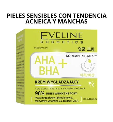 Crema facial suavizante AHA BHA+. Korean rituals - Eveline (50 ml)