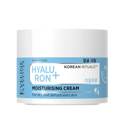 Crema facial hidratante hyaluron+. Korean rituals -Eveline (50 ml)