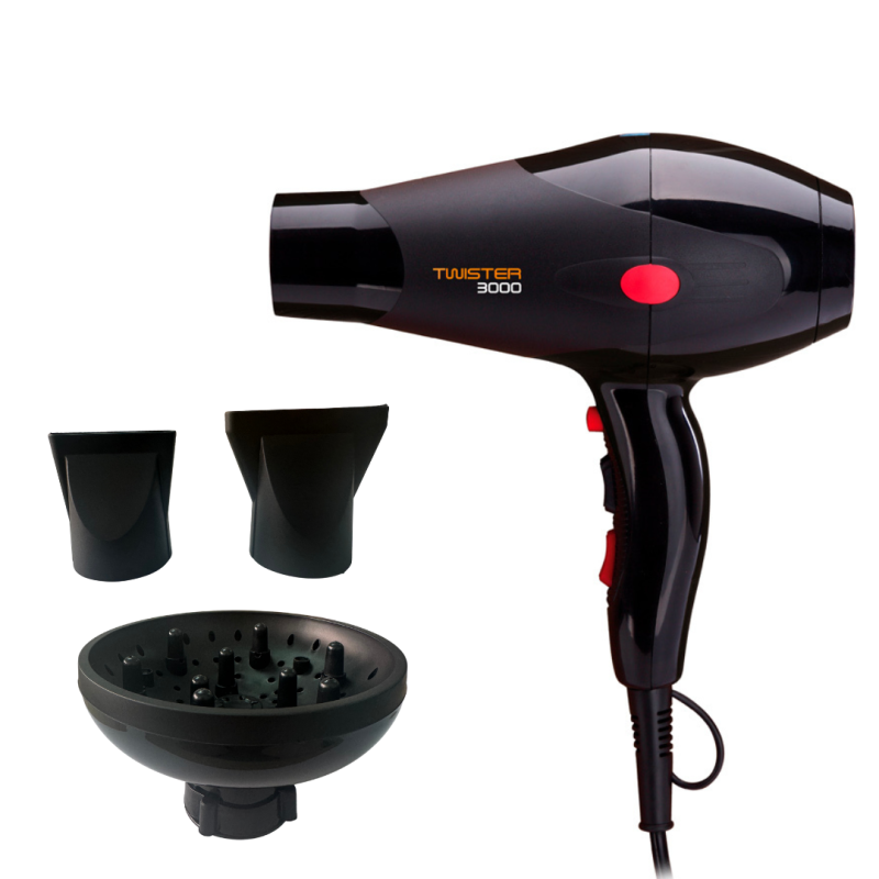 Secador TWISTER 3000 IONICO 2000 W + Difusor - Asuer Secador TWISTER 3000 IONICO 2000 W + Difusor - Asuer