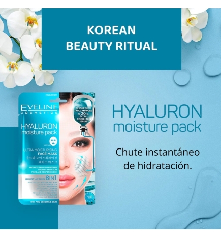 Mascarilla facial ultra hidratante con ácido hialurónico - Eveline