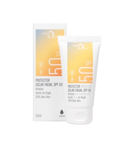 Protector solar facial SPF 50+. Noche y día (50 ml)