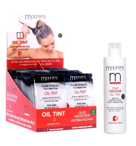 Aceite protector antimanchas. Oil tint - Maurens (Sachet 6 ml - Botella 200 ml)