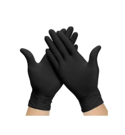 Guantes de nitrilo, SENSITIVE, s/polvo, ambidiestro, color negro, 3,5 gr, AQL 1.5