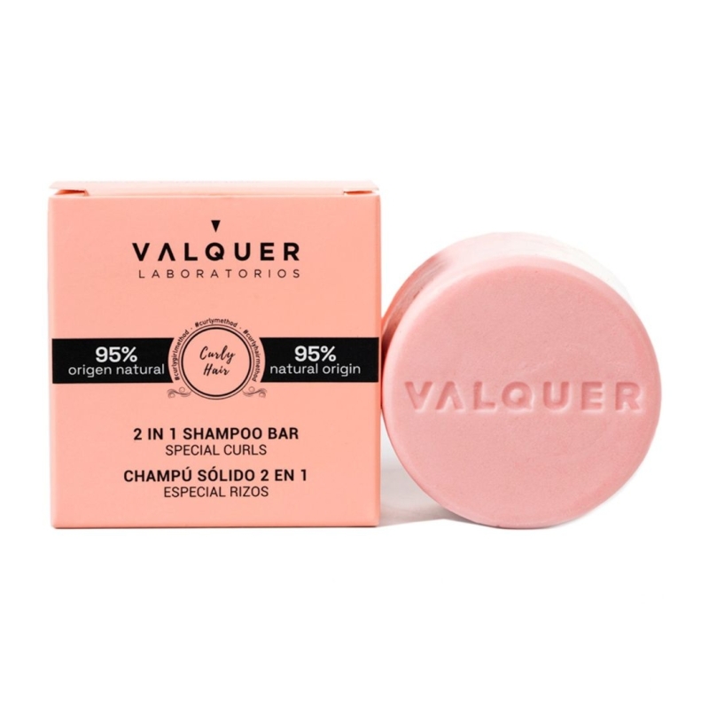Champú sólido 2 en 1 Método Curly (Especial rizos) - Valquer (70 g)