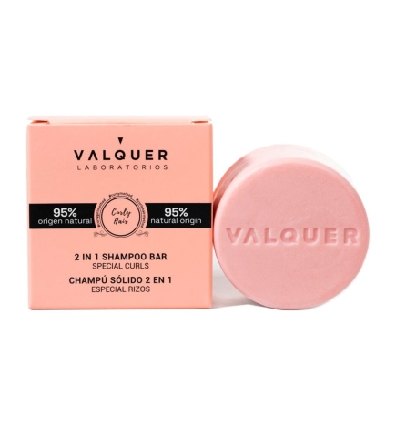 Champú sólido 2 en 1 Método Curly (Especial rizos) - Valquer (70 g)