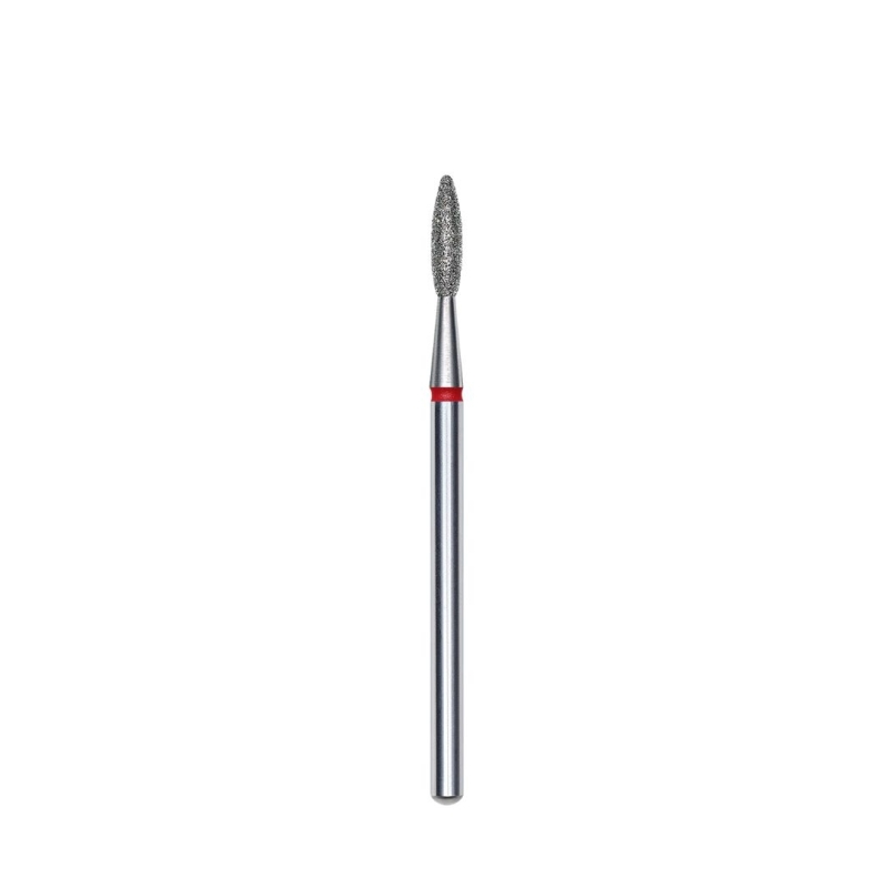 Fresa diamantada para piel "llama" roja EXPERT diámetro 2,1 mm/ parte útil 8 mm (divisible por 10)