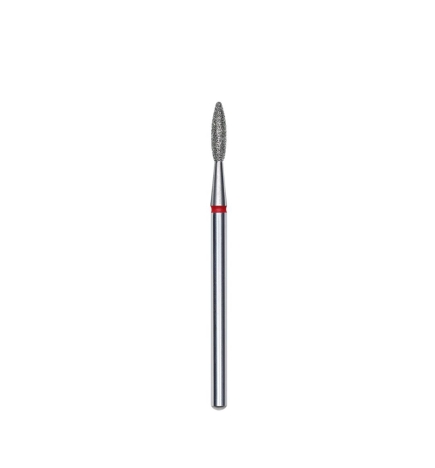 Fresa diamantada para piel "llama" roja EXPERT diámetro 2,1 mm/ parte útil 8 mm (divisible por 10)
