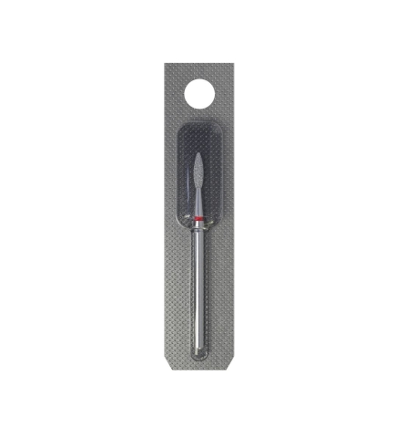 Fresa diamantada para piel "llama" roja EXPERT diámetro 2,1 mm/ parte útil 8 mm (divisible por 10)
