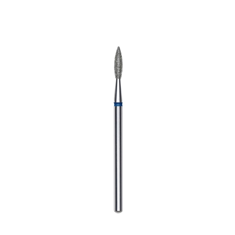 Fresa diamantada para piel "llama" afilada azul EXPERT diámetro 2,1 mm/ parte útil 8 mm (divisible por 10)