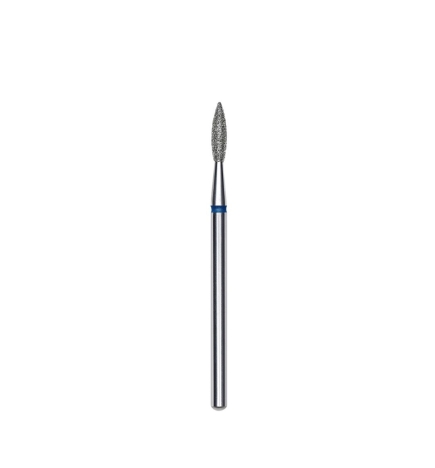 Fresa diamantada para piel "llama" afilada azul EXPERT diámetro 2,1 mm/ parte útil 8 mm (divisible por 10)