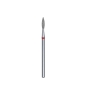Fresa diamantada para piel "llama" afilada roja EXPERT diámetro 2,1 mm/ parte útil 8 mm (divisible por 10)