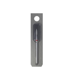 Fresa diamantada para piel "llama" afilada roja EXPERT diámetro 2,1 mm/ parte útil 8 mm (divisible por 10)