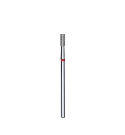 Fresa diamantada para piel "cilindro" roja EXPERT diámetro 2,5 mm/ parte útil 6 mm (divisible por 10)