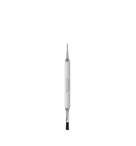 Pincel de doble punta Exclusive blanco para gel 10 mm / para gel 10 mm