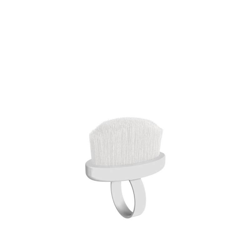Cepillo de manicura Expert 03 para eliminar el polvo_ con mango de anillo, mini (10 uds.)