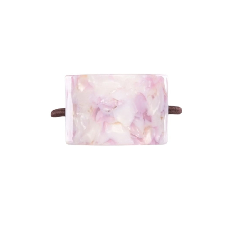 Coletero con accesorio nacarado blanco  y lila - Bifull