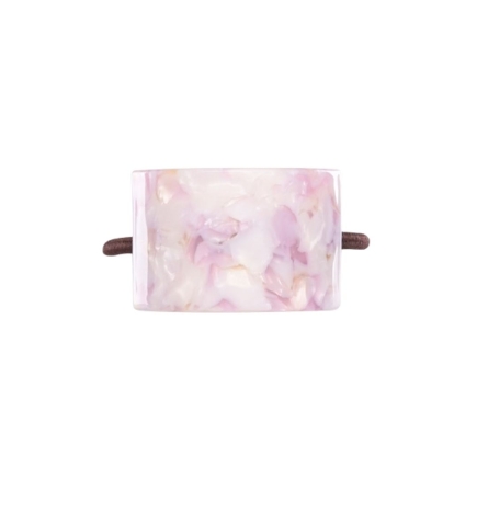 Coletero con accesorio nacarado blanco y lila - Bifull