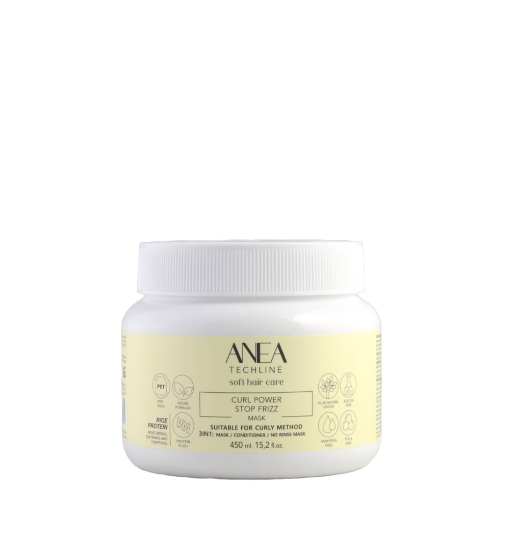 Mascarilla potenciadora de rizos (stop frizz) - Anea Techline (450 ml - 1000 ml)