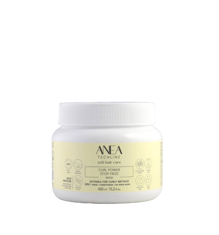Mascarilla potenciadora de rizos (stop frizz) - Anea Techline (450 ml - 1000 ml)