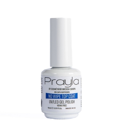 No wipe top coat UV/LED (SIN capa de dispersión), hema free - Prayla (15 ml)