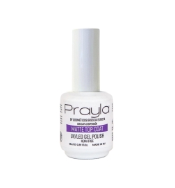 Matte top coat UV/LED (sin capa de dispersión), hema free - Prayla (15 ml)