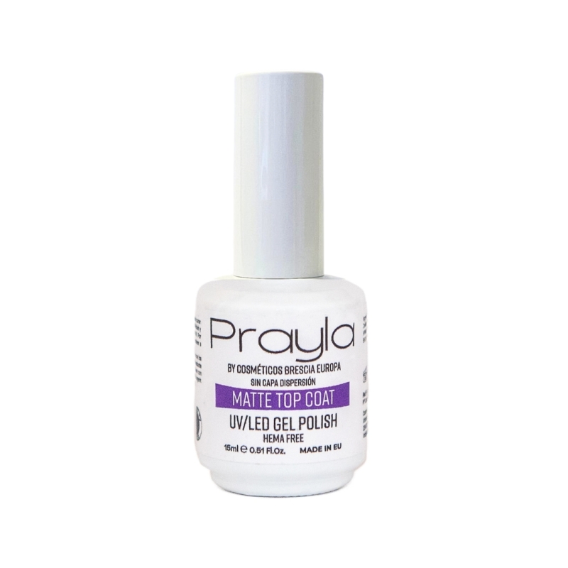 Matte top coat UV/LED (sin capa de dispersión), hema free - Prayla (15 ml)